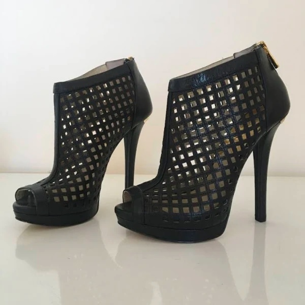 Michael Kors Peep Toe Platform Booties 8.5